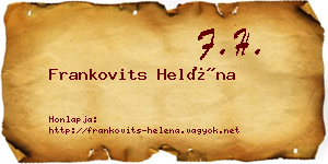 Frankovits Heléna névjegykártya